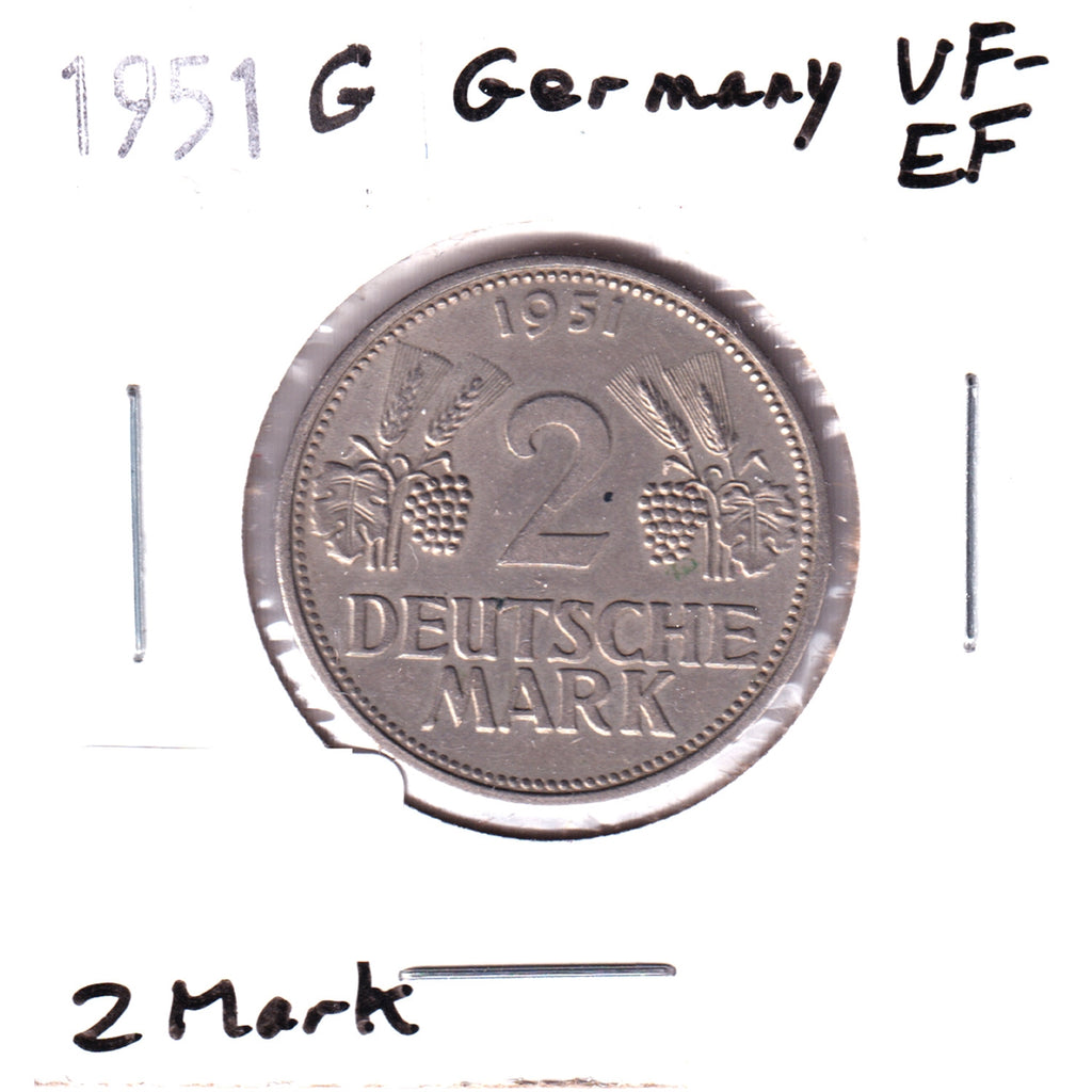 Germany 1951G 2 Mark VF-EF (VF30)