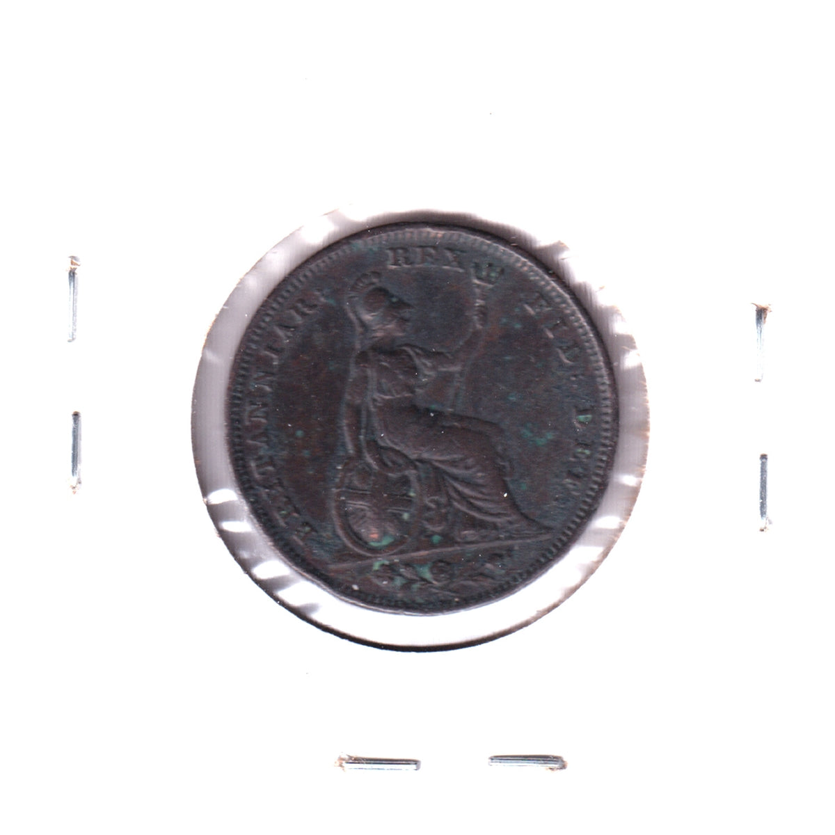 Great Britain 1828 Farthing Extra Fine (EF40) Corrosion