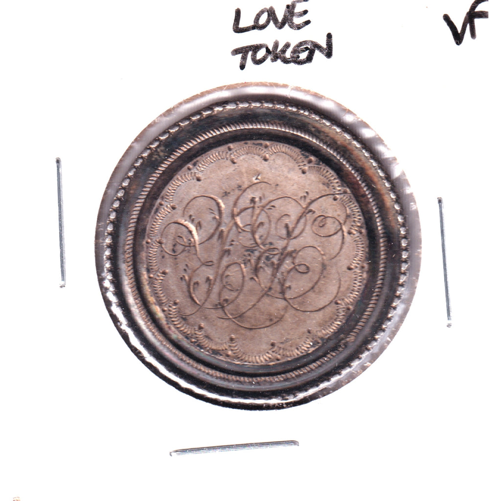 Love Token Engraved on Victorian Canada 50-cents