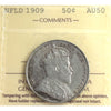 1909 Newfoundland 50-cents ICCS Certified AU-50 (Scratched)