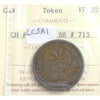 LC-5A1 No Date (1838) Lower Canada Banque du Peuple, Montreal, Un Sou ICCS Cert. VF-20