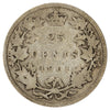 ERROR 1901 Canada 25-cents Good (G4) Major Lamination Error