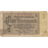 Germany Note 1937 1 Rentenmark 7 Digit, VG (damaged)