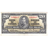 BC-25b 1937 Canada $20 Gordon-Towers, Very Fine (VF20) Stain, tears, or damaged
