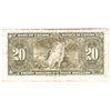 BC-25b 1937 Canada $20 Gordon-Towers, Very Fine (VF20) Stain, tears, or damaged