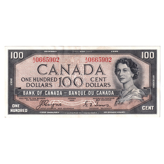 BC-35a 1954 Canada $100 Coyne-Towers, Devil's Face, A/J, AU
