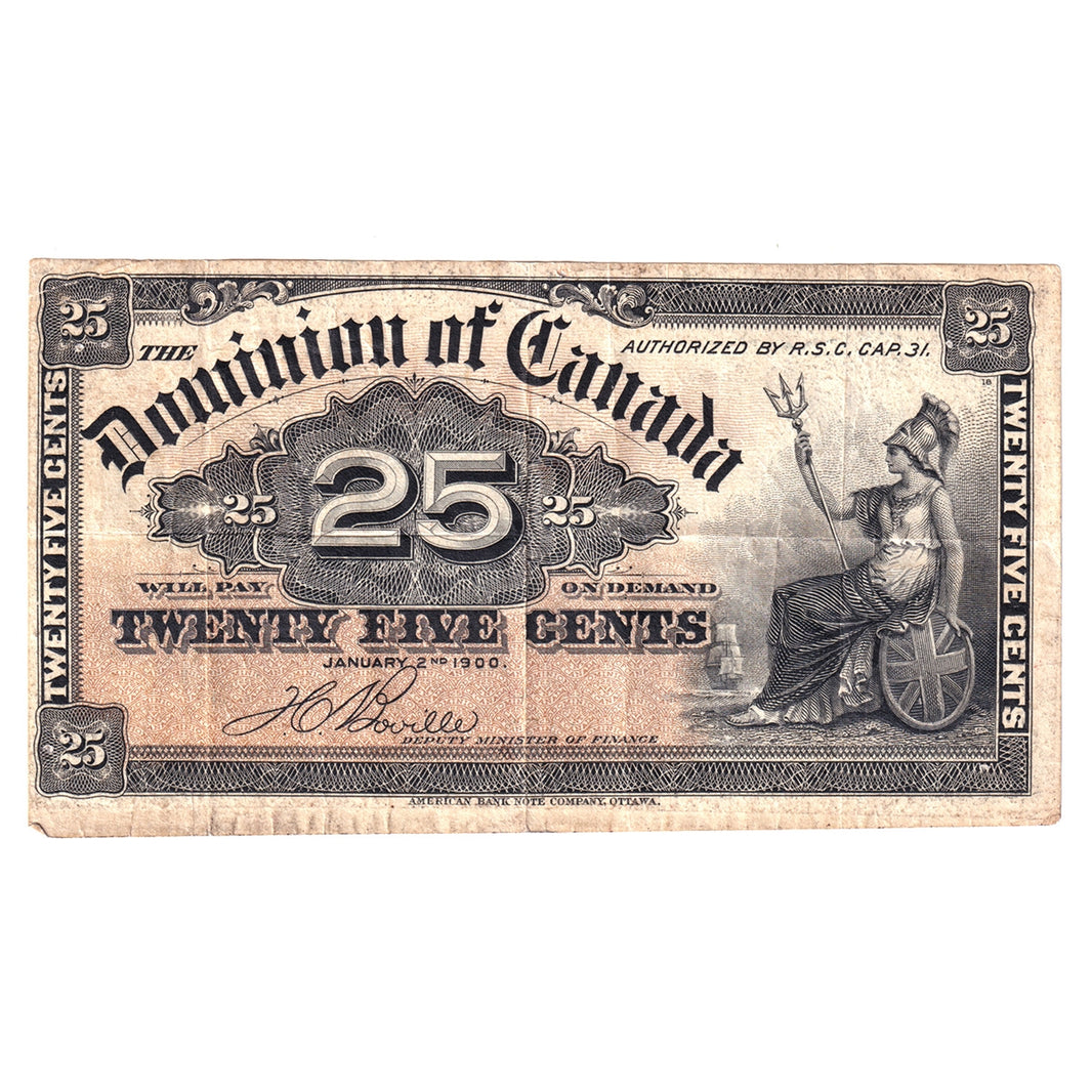 Dominion 25 Cent (1870-1923 Shinplaster) - Colonial Acres Coins