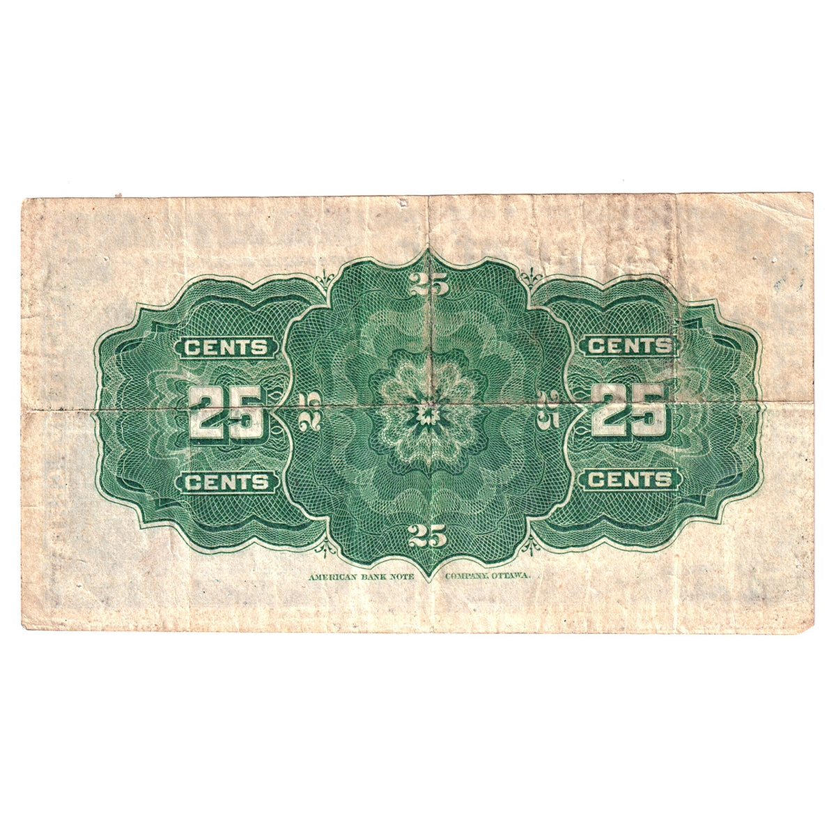 Shinplaster Coin DC-15b 1900 Dominion 25-cent Shinplaster, Boville, VF-EF (Holes ...