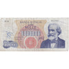 Italy Note 1966 1000 Lire, VF (damaged)