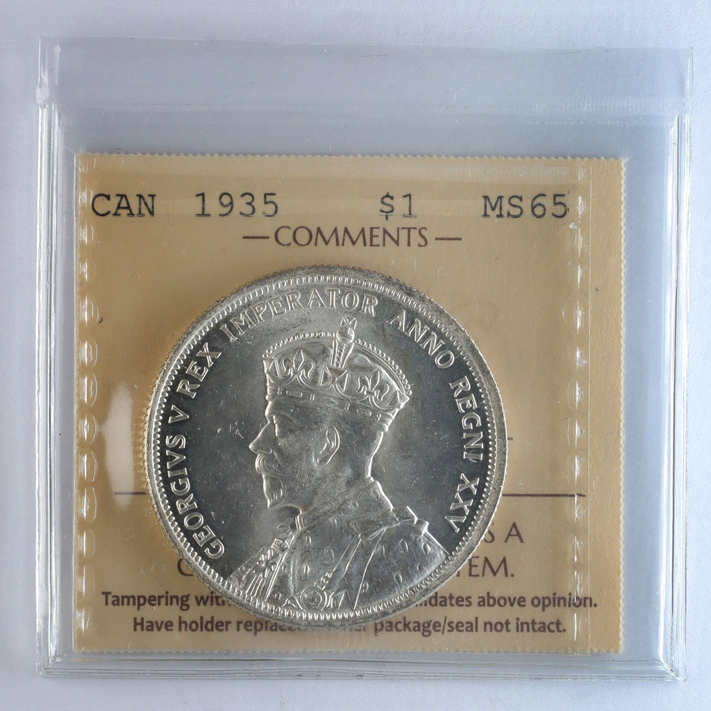 1935 Canada Dollar ICCS Certified MS65 (XCZ 592)