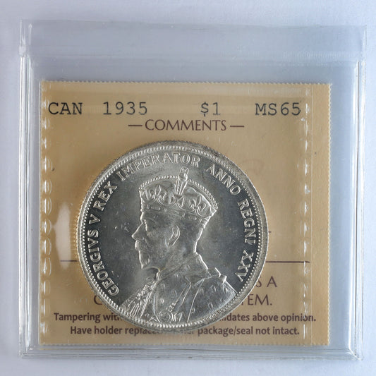 1935 Canada Dollar ICCS Certified MS65 (XCZ 592)