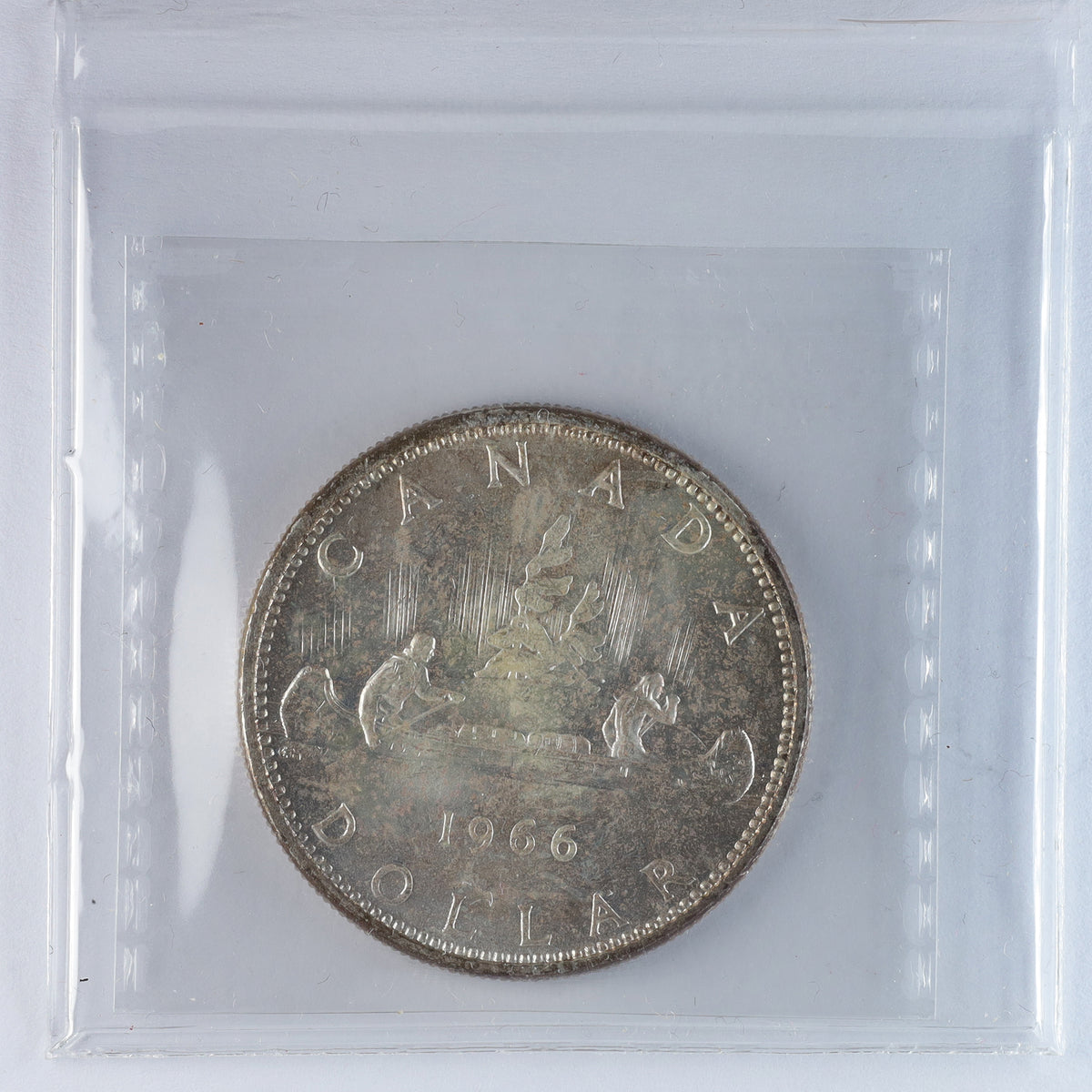 1966 Large Beads Canada Dollar ICCS Certified MS64 (Toned)