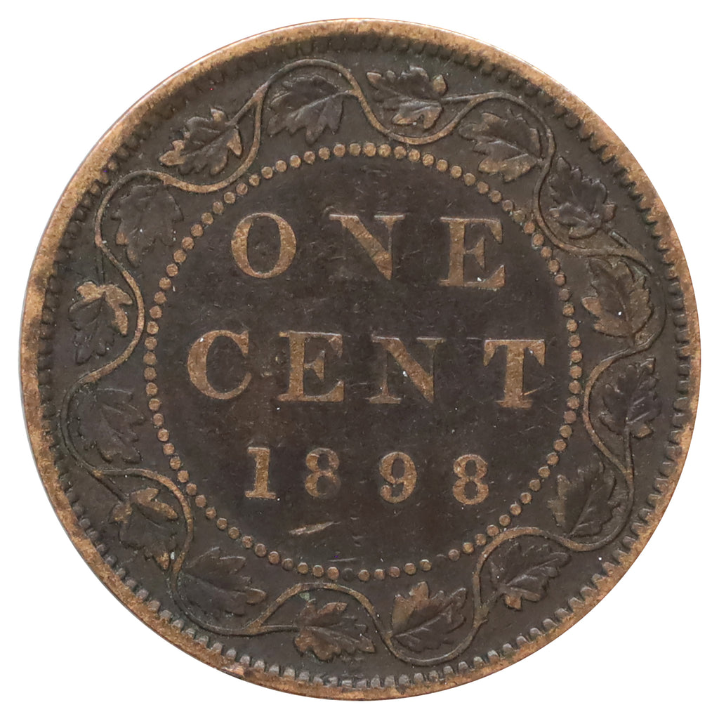 1898H Canada 1-cent VG-F (VG10) Marks, scratched, or impaired