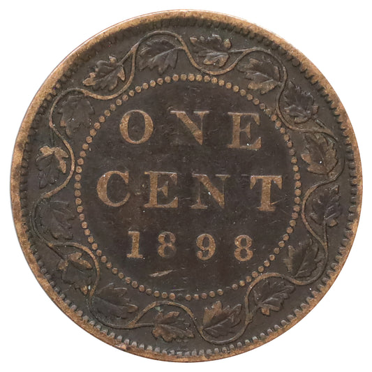 1898H Canada 1-cent VG-F (VG10) Marks, scratched, or impaired