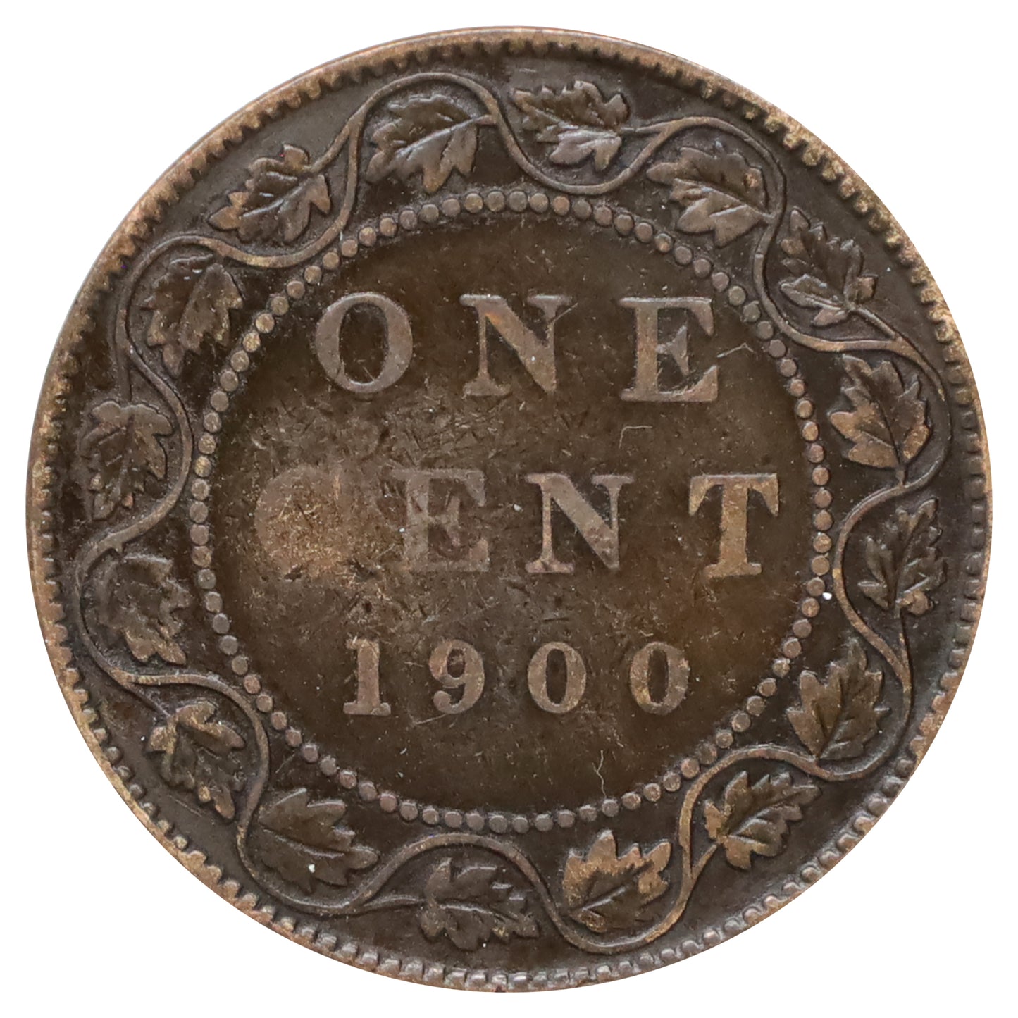 1900 Canada 1-cent Fine (F12) Marks, nicks, or impaired