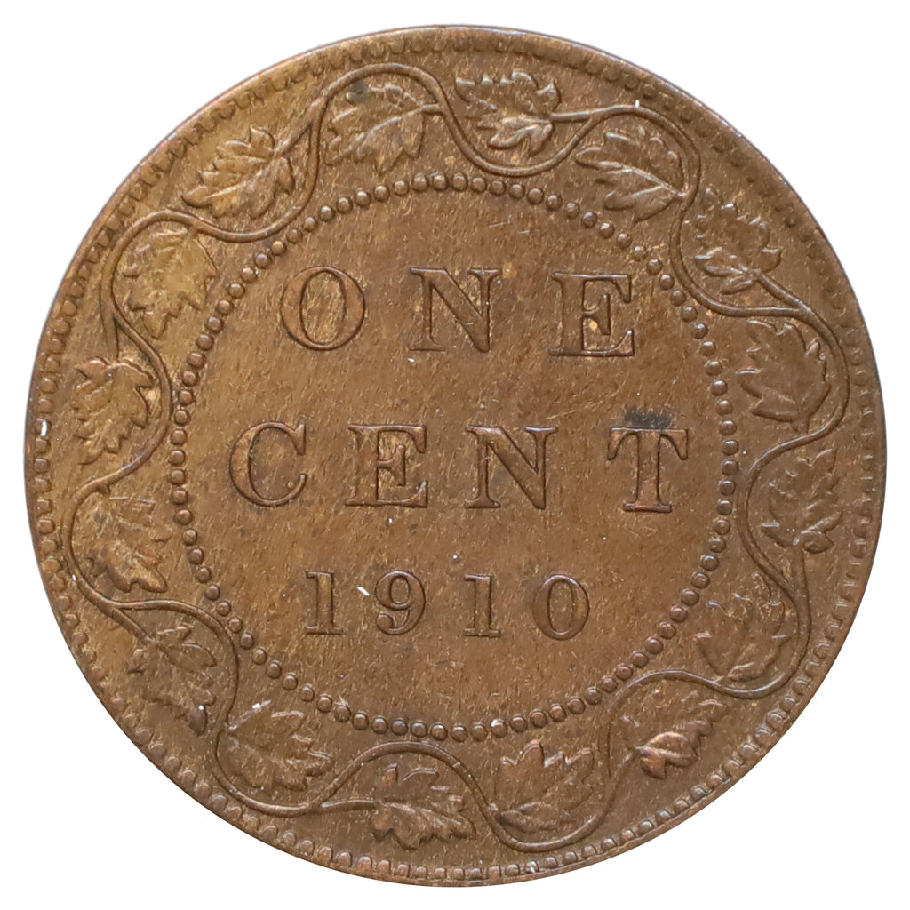 1910 Canada 1-cent VF-EF (VF30) Corrosion, cleaned, or impaired