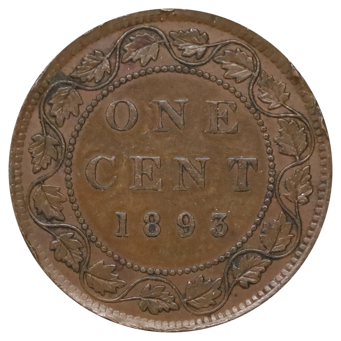 1893 Canada 1-cent VF-EF (VF30) Cleaned, nick, or impaired