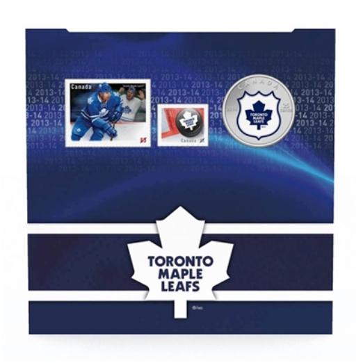 2014 Canada 25-cent Toronto Maple Leafs NHL Coin and Stamp pop-up Jersey Gift Set