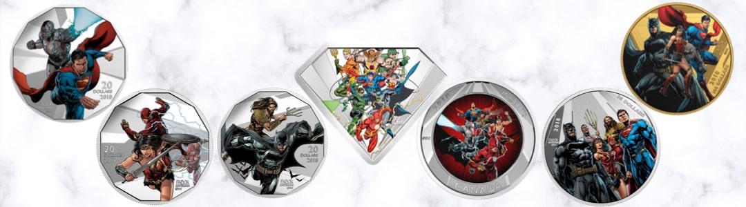 2018 Canada $20 The Justice League Collectible Coins