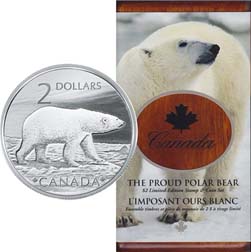 2004 Canada Proud Polar Bear $2 Coin and Stamp Set