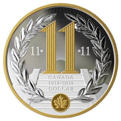 2018 Canada WWI Armistice 100th Anniv. Special Edition Proof Silver Dollar
