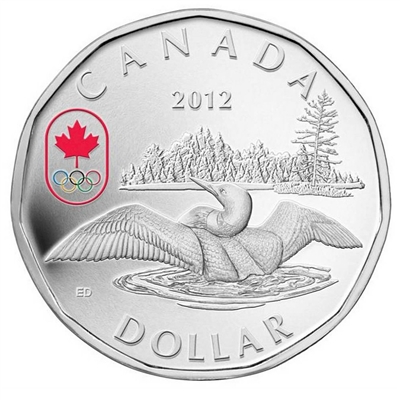 2012 Canada $1 Fine Silver Lucky Loonie Tax Exempt