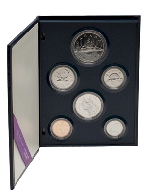New in box  1987  Royal Canadian Mint 6 Coin Specimen set  COA & Case 
